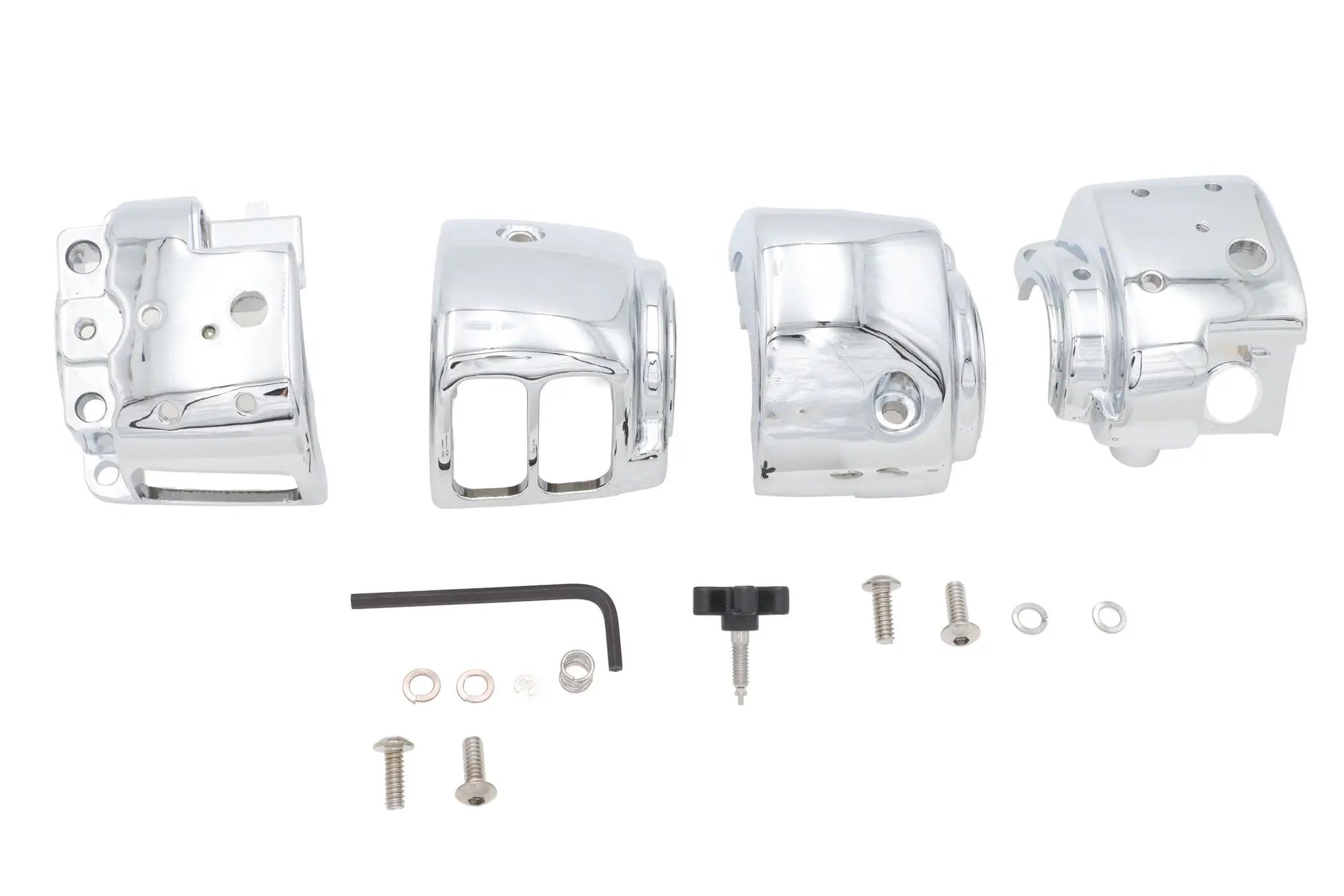 V-Twin Handlebar Switch Housing Kit Chrome for Harley Davidson VRSC and XL Models - Part 42864 by V-Twin