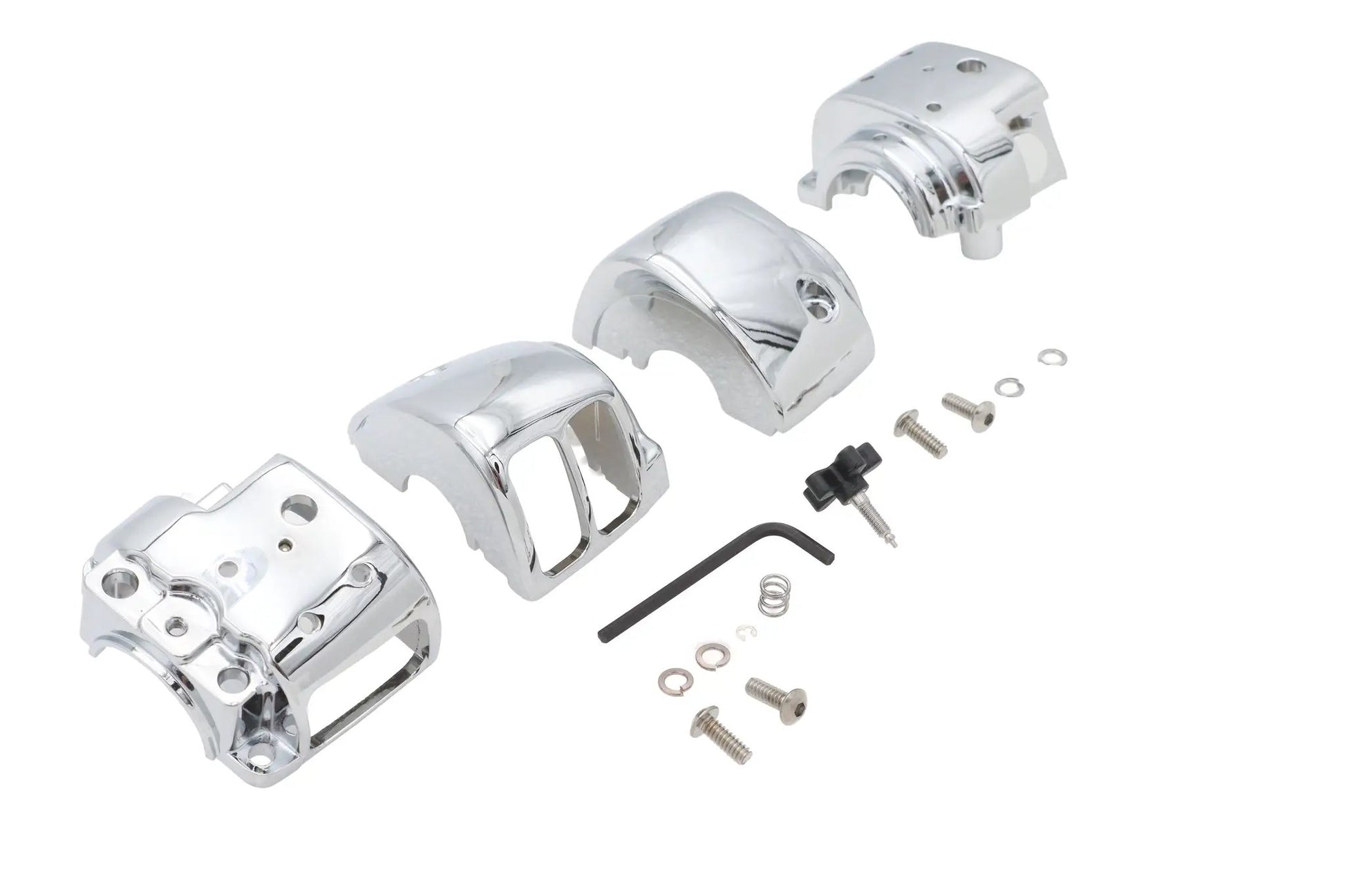 V-Twin Handlebar Switch Housing Kit Chrome for Harley Davidson VRSC and XL Models - Part 42864 by V-Twin