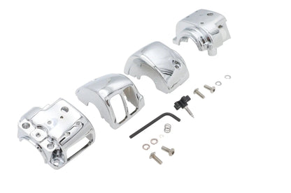 V-Twin Handlebar Switch Housing Kit Chrome for Harley Davidson VRSC and XL Models - Part 42864 by V-Twin