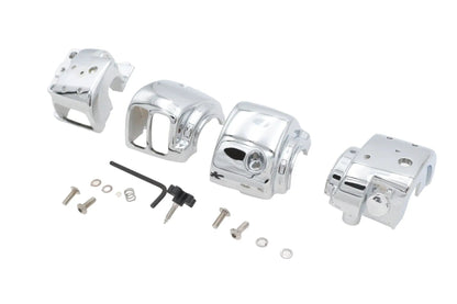 V-Twin Handlebar Switch Housing Kit Chrome for Harley Davidson VRSC and XL Models - Part 42864 by V-Twin
