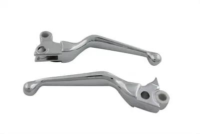 V-Twin Chrome Smooth Contour Hand Lever Set for Harley Davidson FXST (1996-2005) by V-Twin