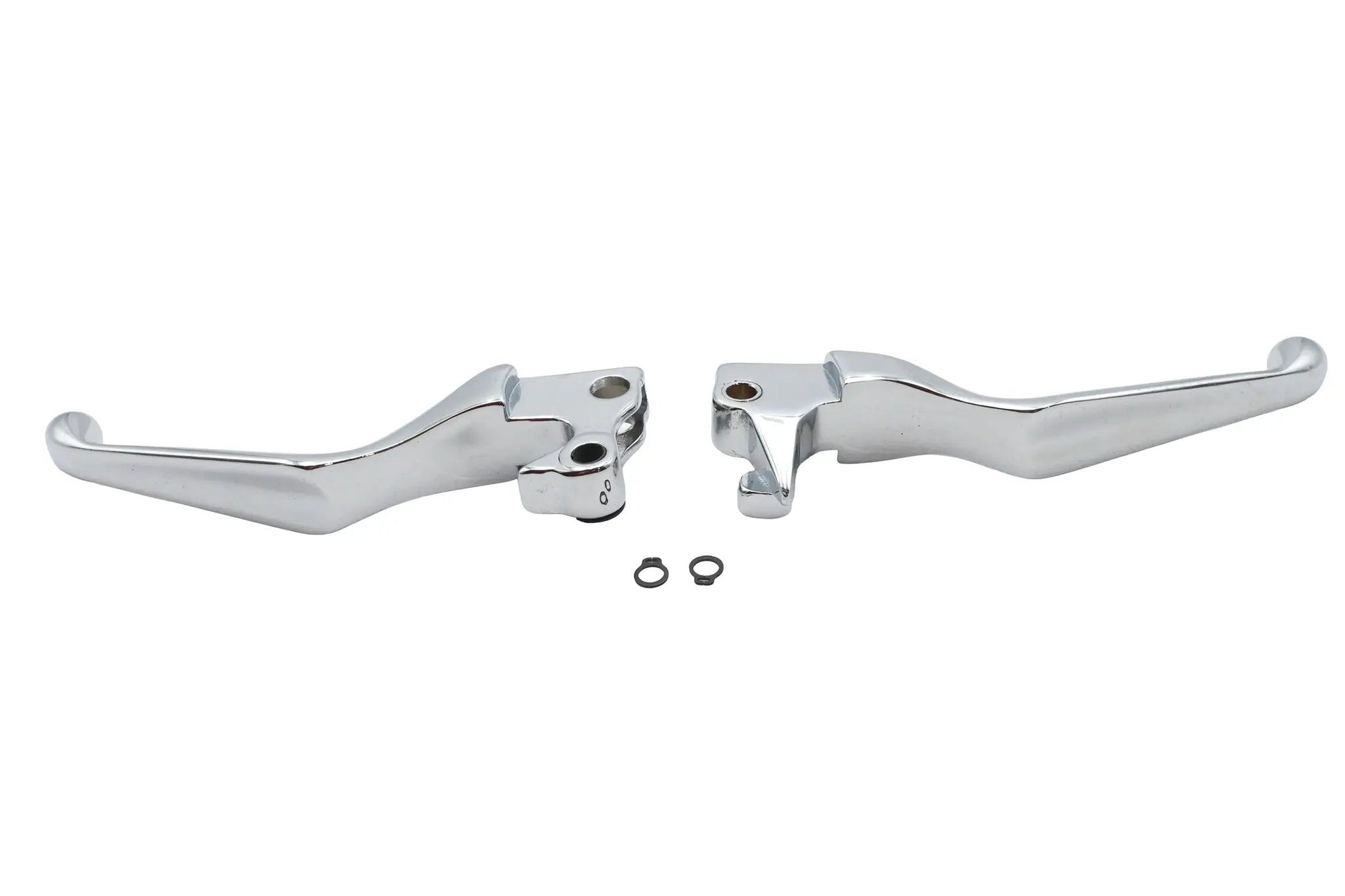 V-Twin Chrome V-Cut Hand Lever Set for Harley Davidson XL Models (2007-2013) - Part H07-0575 by V-Twin