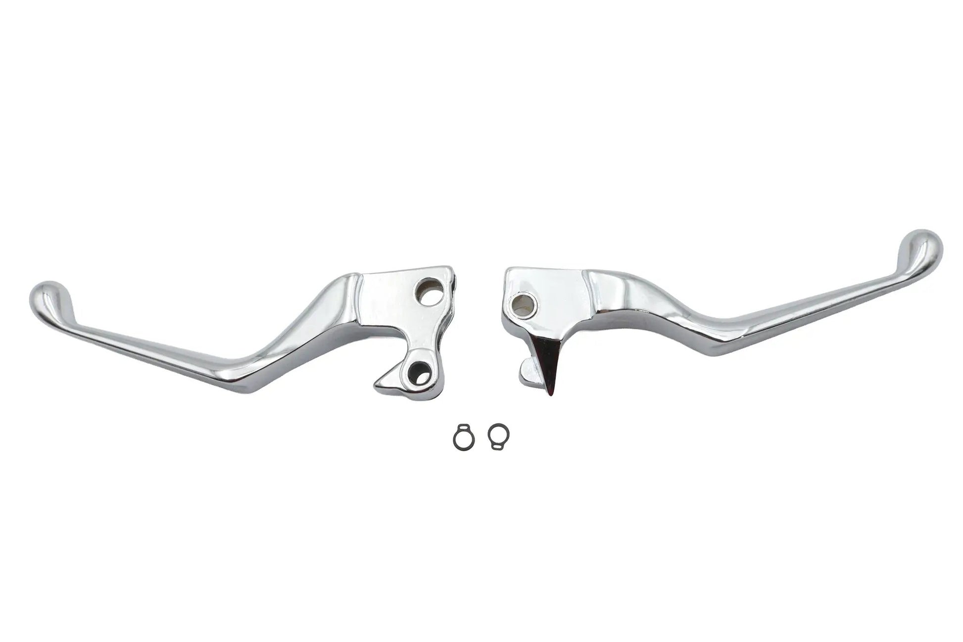V-Twin Chrome V-Cut Hand Lever Set for Harley Davidson XL Models (2007-2013) - Part H07-0575 by V-Twin