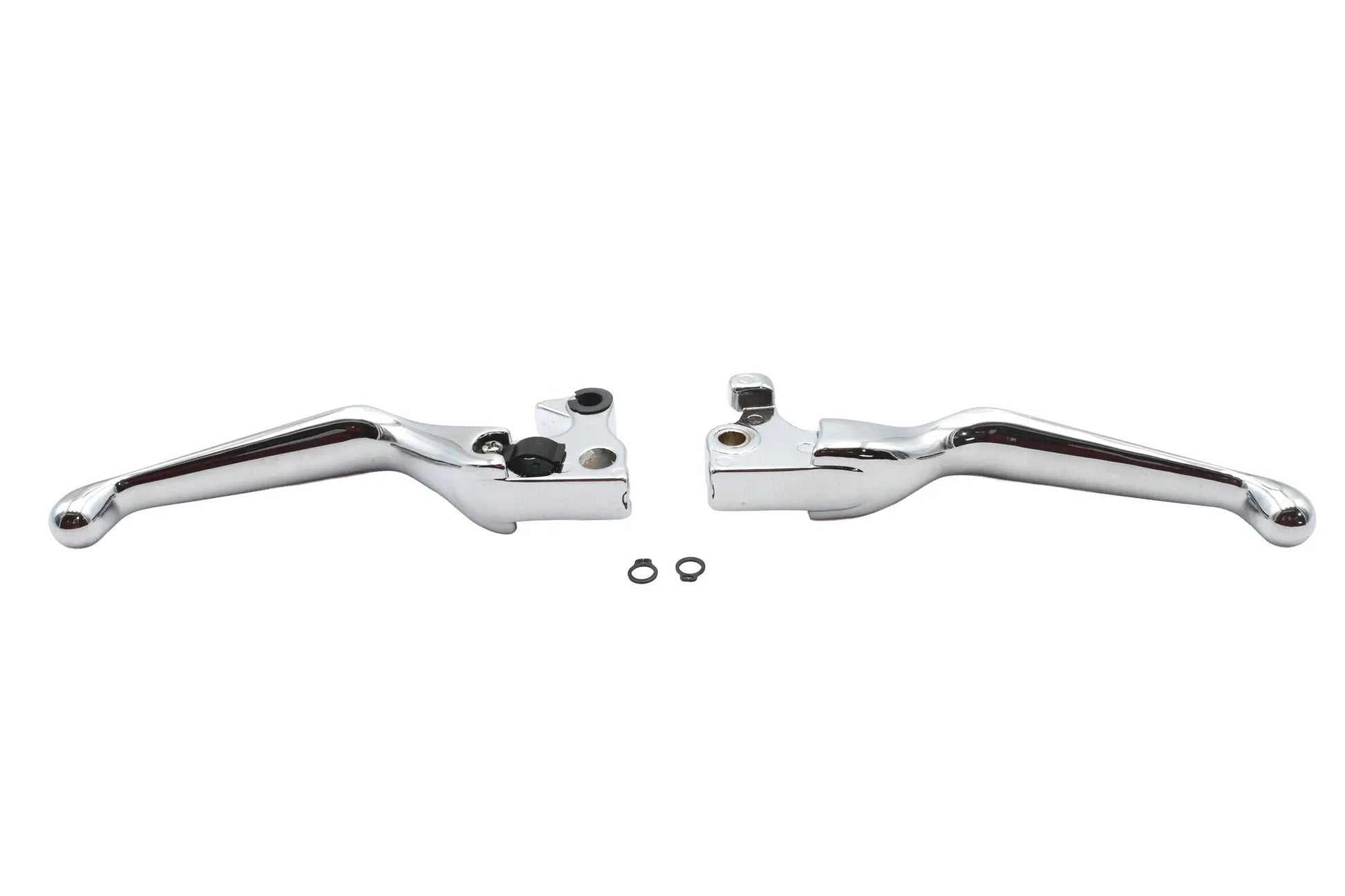V-Twin Chrome V-Cut Hand Lever Set for Harley Davidson XL Models (2007-2013) - Part H07-0575 by V-Twin