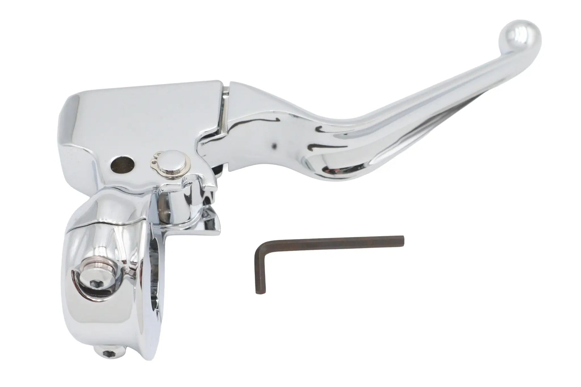 V-Twin Chrome Clutch Hand Lever Assembly for Harley Davidson FLHR and FLHT Models by V-Twin