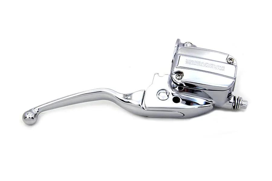 V-Twin Chrome Front Brake Master Cylinder Assembly for Harley Davidson FLHT, FLHR, FLHX (Part #H07-0789-1) by V-Twin