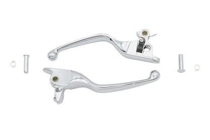 V-Twin M8 Brake and Clutch Lever Set Chrome for Harley Davidson FLT 2021-2022 by V-Twin