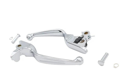 V-Twin M8 Brake and Clutch Lever Set Chrome for Harley Davidson FLT 2021-2022 by V-Twin
