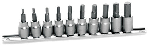 Performance Tool W1388 10-Piece Metric Hex Bit Socket Set for Automotive and Mechanical Repairs