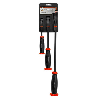Performance Tool W3033 3-Piece Pry Bar Set for Heavy-Duty Demolition and Automotive Tasks