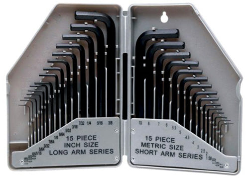 Performance Tool W80288 30-Piece Hex Key Set for Precise Fastening