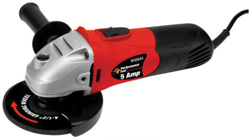 Performance Tool W50044 4-1/2 Inch Angle Grinder for Professional Grinding and Cutting Tasks