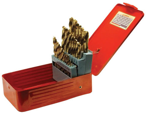 Performance Tool W9017 29-Piece Drill Bit Set with Steel Case