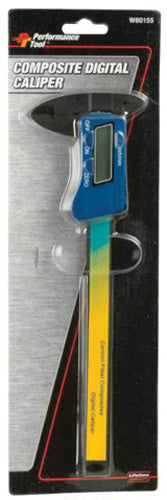 Performance Tool W80155 6 Inch Composite Digital Caliper for Precise Measurements