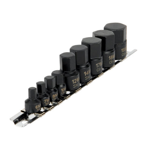 Performance Tool W38964 9-Piece Impact Magnetic Hex Bit Socket Set