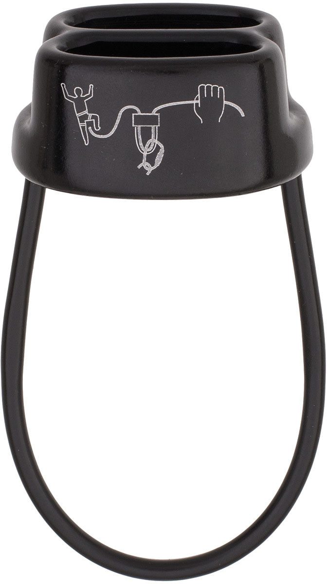 CYPHER Arc Belay Device in Matte Black – Reliable Climbing Safety Equipment