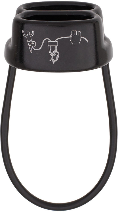 CYPHER Arc Belay Device in Matte Black – Reliable Climbing Safety Equipment