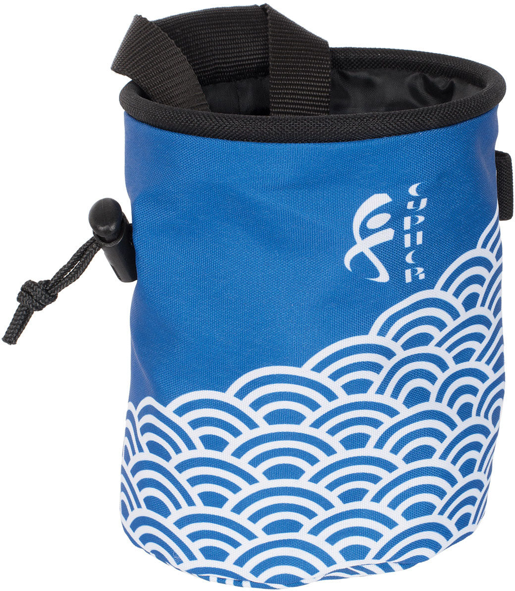 Cypher Blue Cloud Chalk Bag with Drawstring Closure
