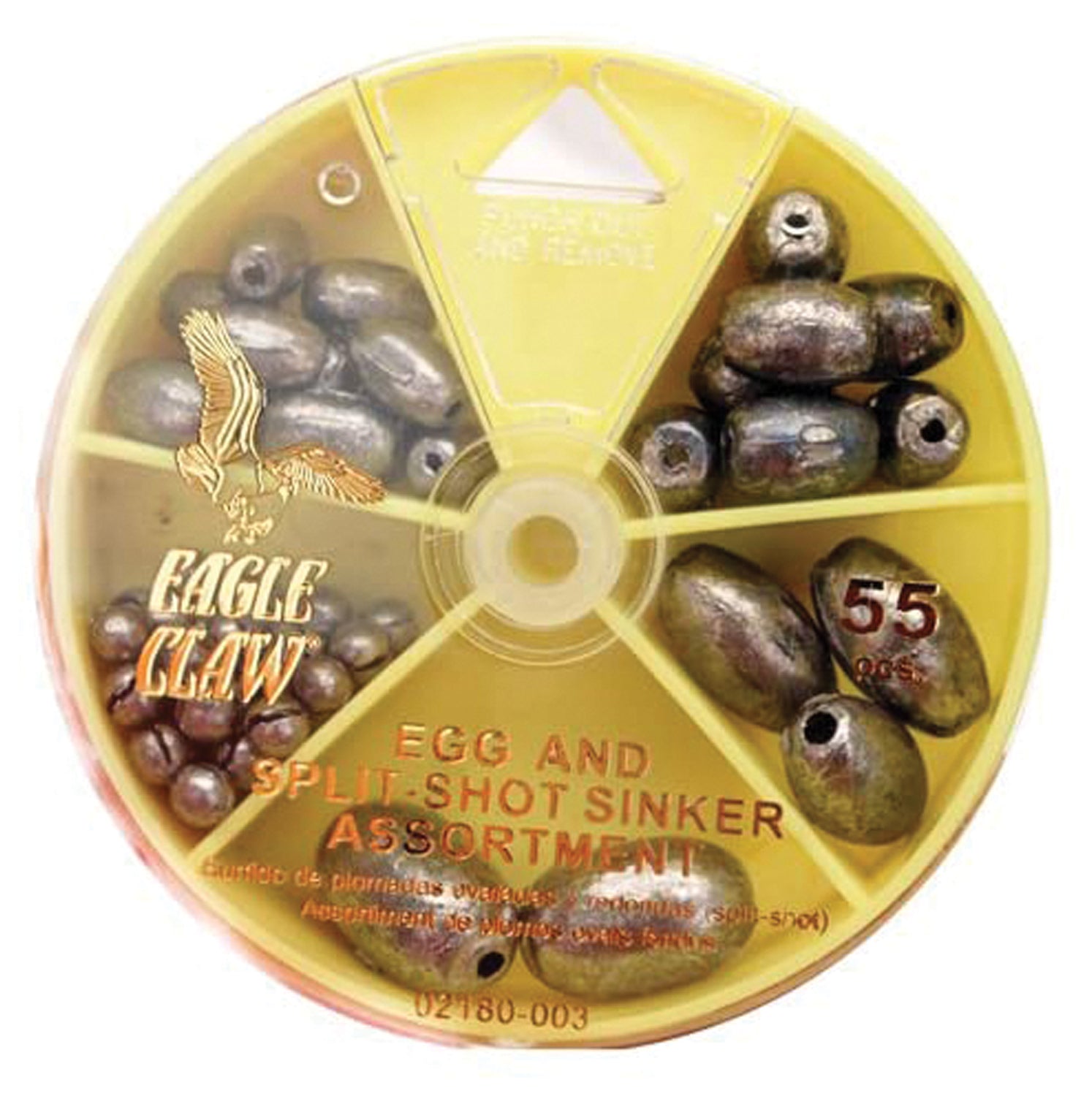 Eagle Claw Egg Sinker and Split Shot Assortment, Model 530563