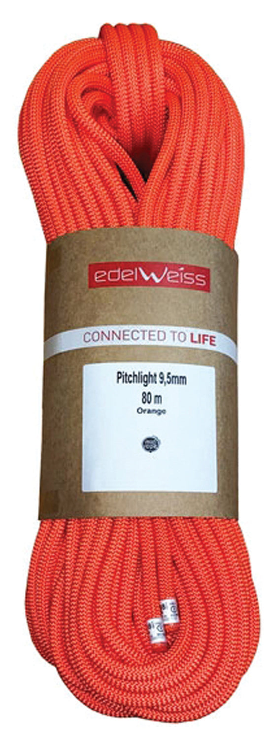 EDELWEISS Pitchlight 9.5 mm x 60 m Orange - High-Performance Lighting Cord