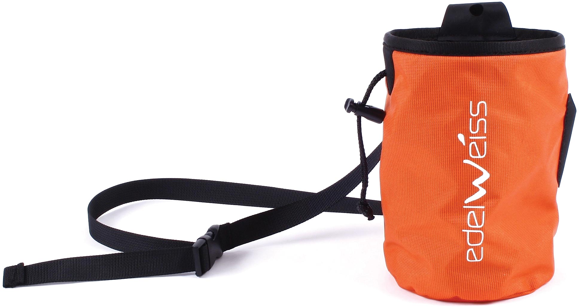 Edelweiss Chalk Bag Orange with Adjustable Closure and Durable Fabric