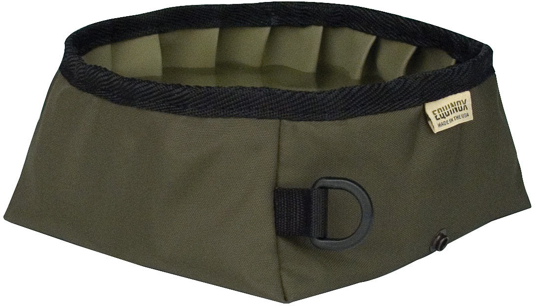EQUINOX Buddy's Travel Bowl Olive Green - Portable Dog Water and Food Container