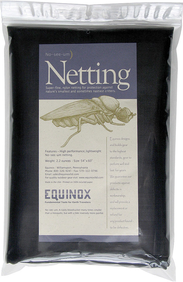 EQUINOX Pkgd No See Um Mosquito Net - Lightweight Protection for Camping and Outdoors