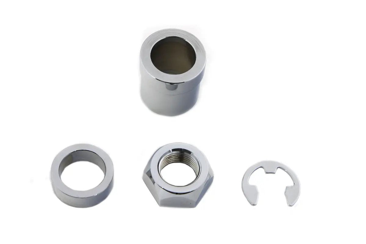 Colony Rear Axle Nut Kit Chrome for Harley Davidson FLT (2002-2007) by Colony