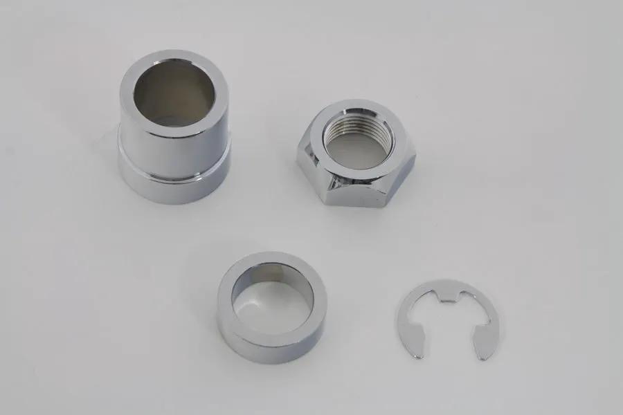 Colony Rear Axle Nut Kit Chrome for Harley Davidson FLT (2002-2007) by Colony
