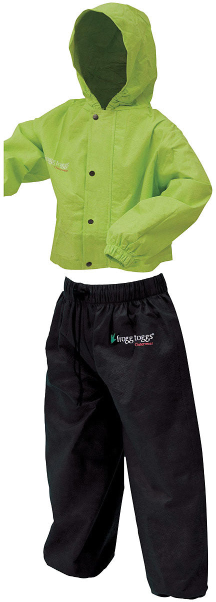 FROGG TOGGS Kids Waterproof Rain Jacket - Green, Small