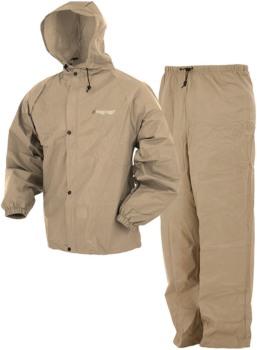 Frogg Toggs Pl Rainsuit Khaki Small - Waterproof Rain Suit for Men and Women