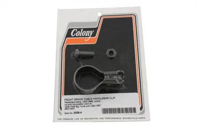 Colony Parkerized Front Brake Cable Handlebar Clip for Classic Harley Davidson Models by Colony