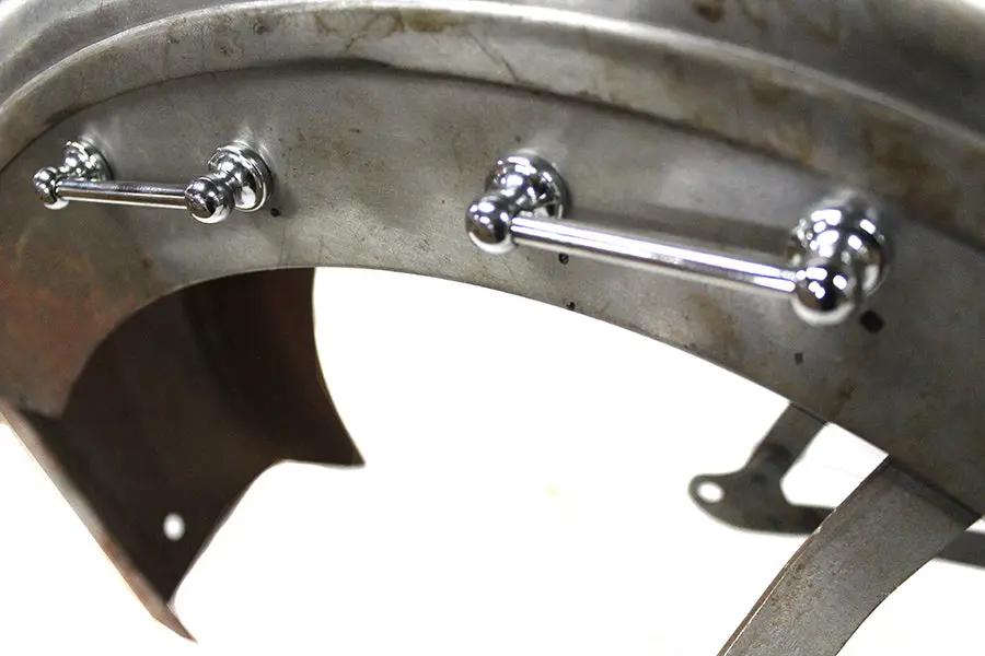 Wyatt Gatling Chrome Saddlebag Hanger Set for Harley Davidson EL Models (1936-1945) by Wyatt Gatling