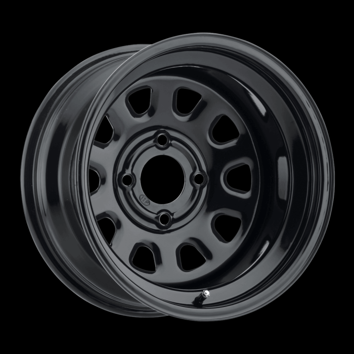 ITP Delta 12x7 Black Aluminum Wheel with 12mm Bolt Holes - Part #1223057014B