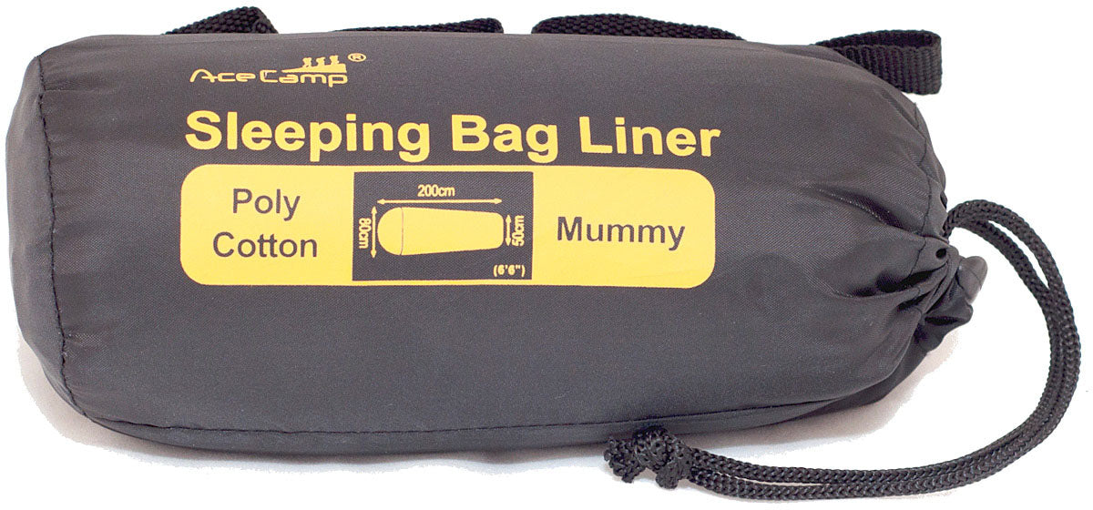 ACECAMP PO Lycotton Sleep Bag Liner Mummy Style for Kids