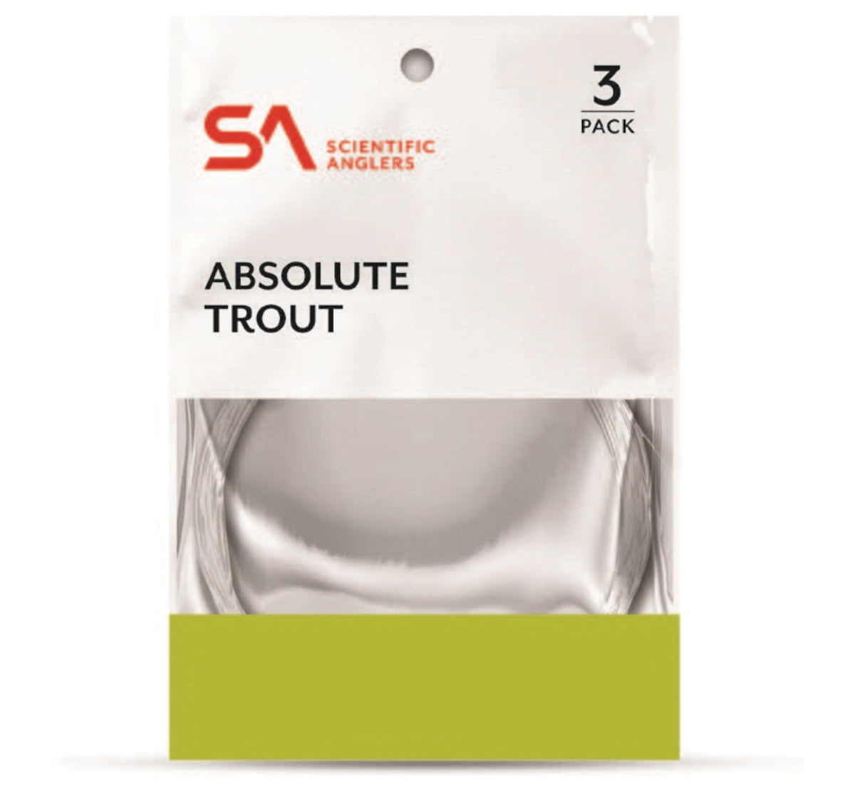 Scientific Anglers Absolute Trout Leader, 9 ft, 3X, 3-Pack
