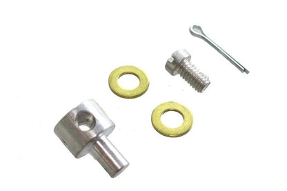 Colony Cadmium Carburetor Throttle Lever Wire Block Kit for Harley Davidson UL (1937-1946) by Colony