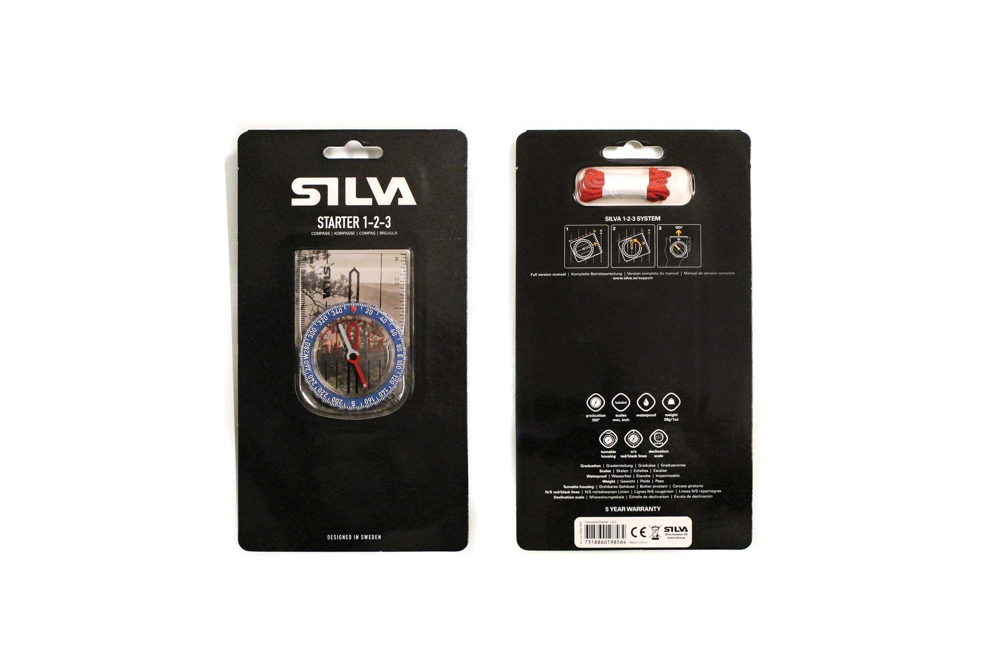 SILVA Starter 1 2 3 Compass - Reliable Navigation Tool for Beginners
