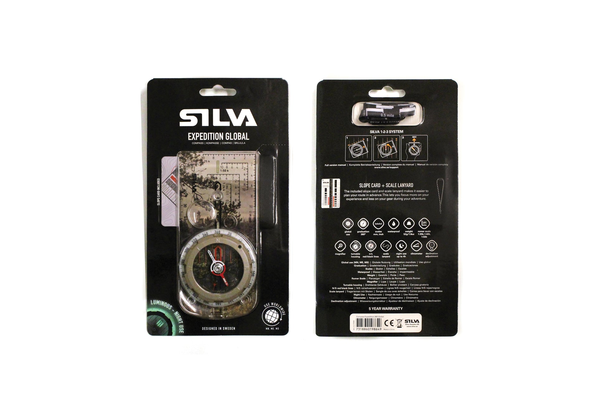 SILVA E X Pedition 360 Global Compass - Durable Navigation Tool for Outdoors