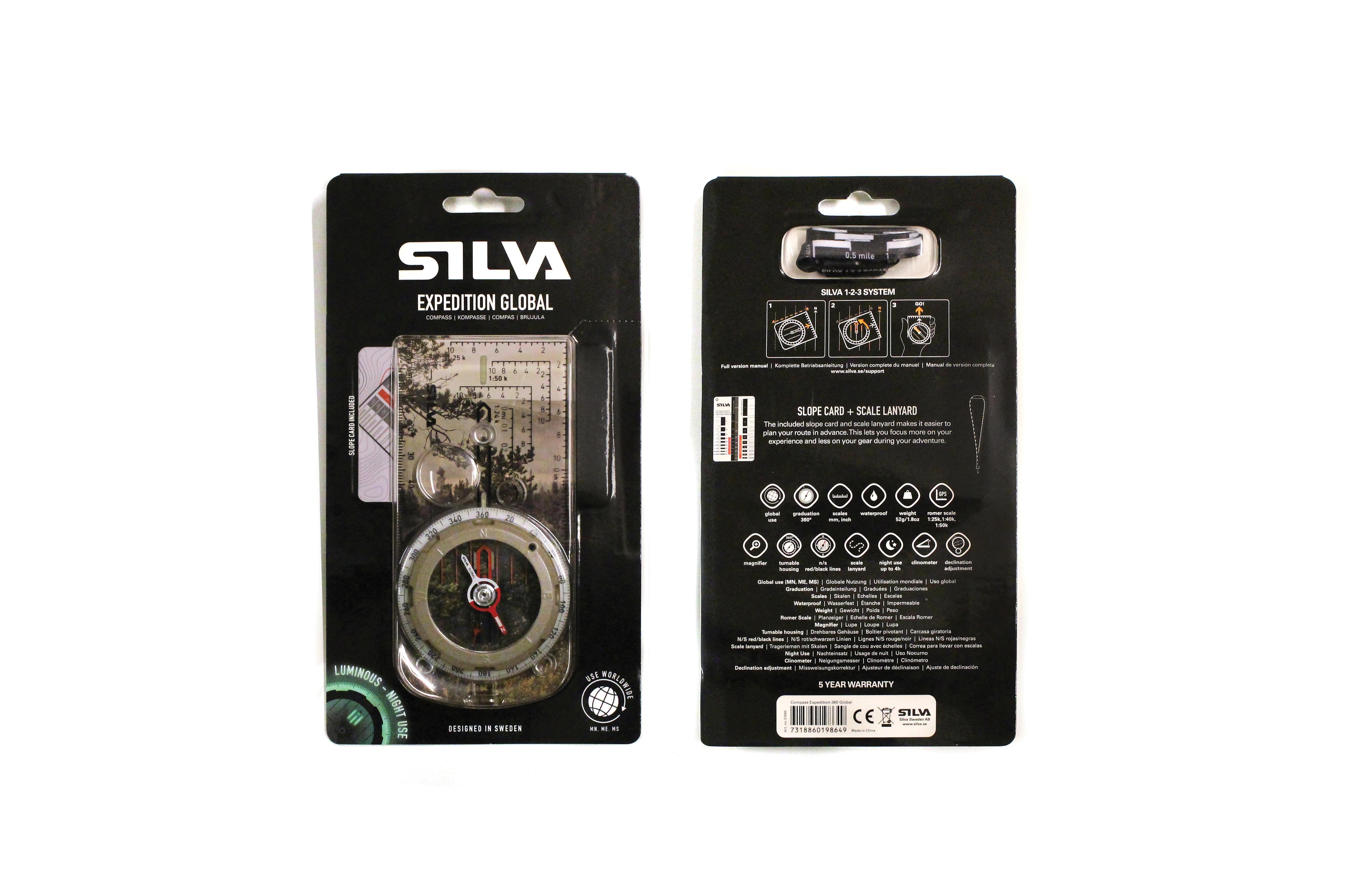 SILVA E X Pedition 360 Global Compass - Durable Navigation Tool for Outdoors by SILVA
