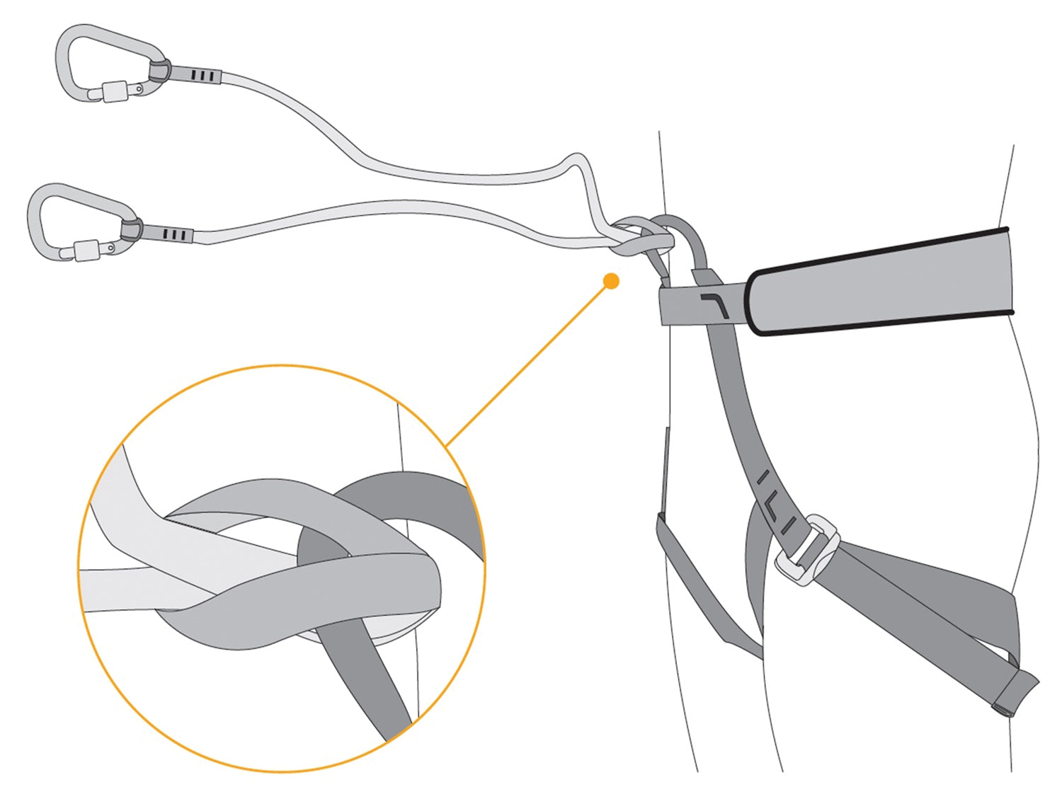 Singing Rock Sr Bungee Leash for Climbing and Rappelling