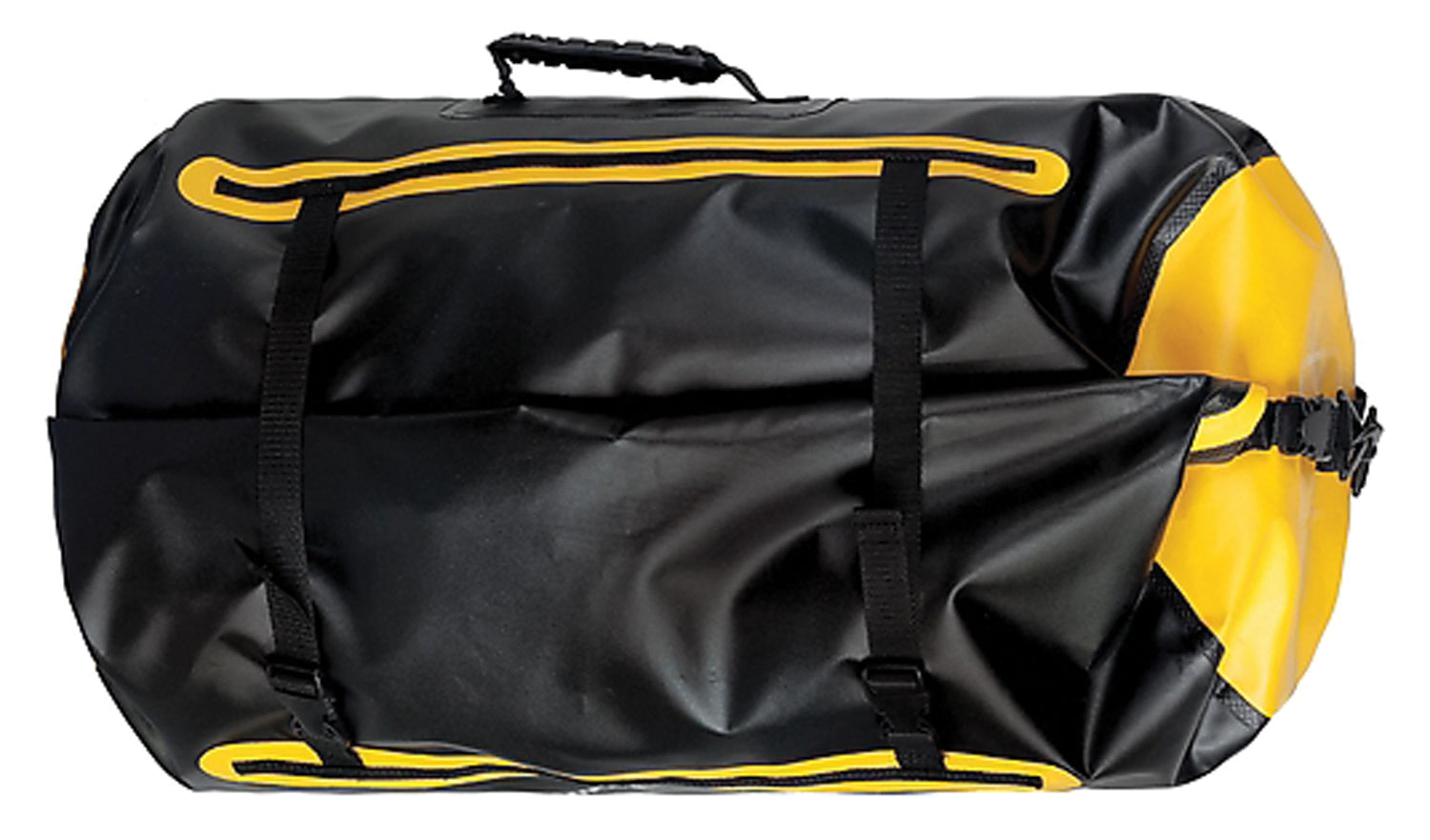 SINGING ROCK Dry Duffle 60L Black/Yellow - Waterproof Gear Bag for Climbing and Outdoor Adventures