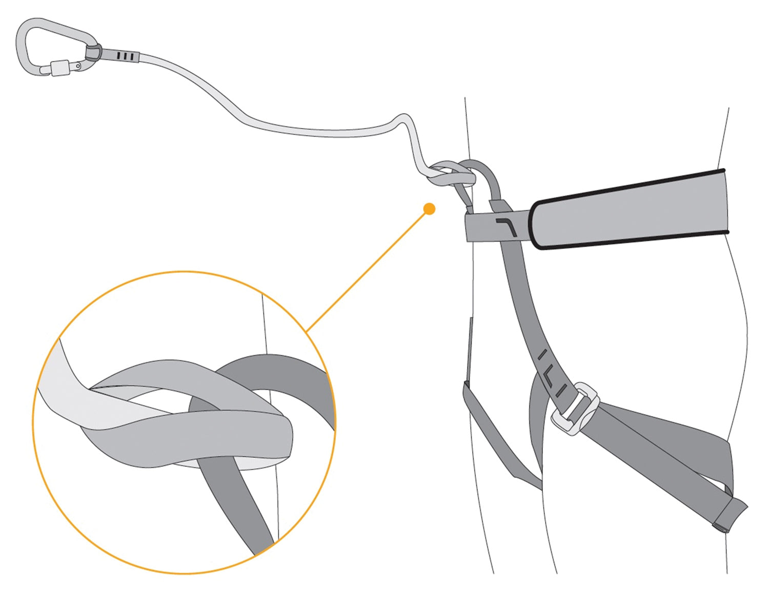 SINGING ROCK Bungee Single Tether - Durable Climbing Accessory