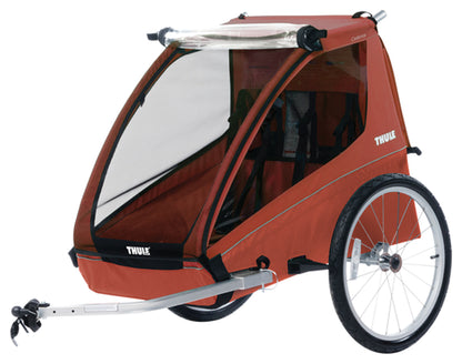 Thule Cadence Trailer in Red - Durable and Compact Bike Trailer for Kids and Cargo