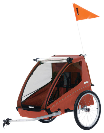 Thule Cadence Trailer in Red - Durable and Compact Bike Trailer for Kids and Cargo