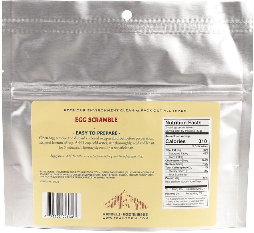Trailtopia Egg Scramble GF - Gluten-Free Breakfast Mix for Active Lifestyles