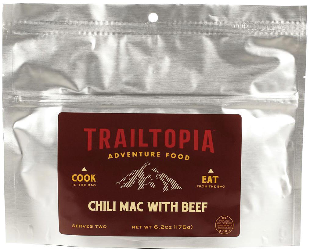 TrailTopia Chili Mac with Beef - Ready-to-Eat Meal for Outdoor Adventures