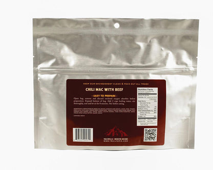TrailTopia Chili Mac with Beef - Ready-to-Eat Meal for Outdoor Adventures