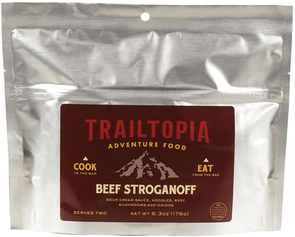 TRAILTOPIA Beef Stroganoff - Ready-To-Eat Meal for Backpacking and Camping