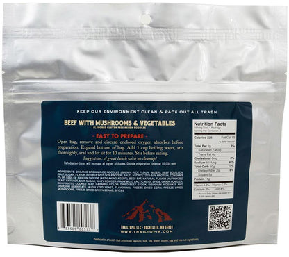 TRAILTOPIA Beef with Veg Ramen Gluten-Free, 3.5 oz